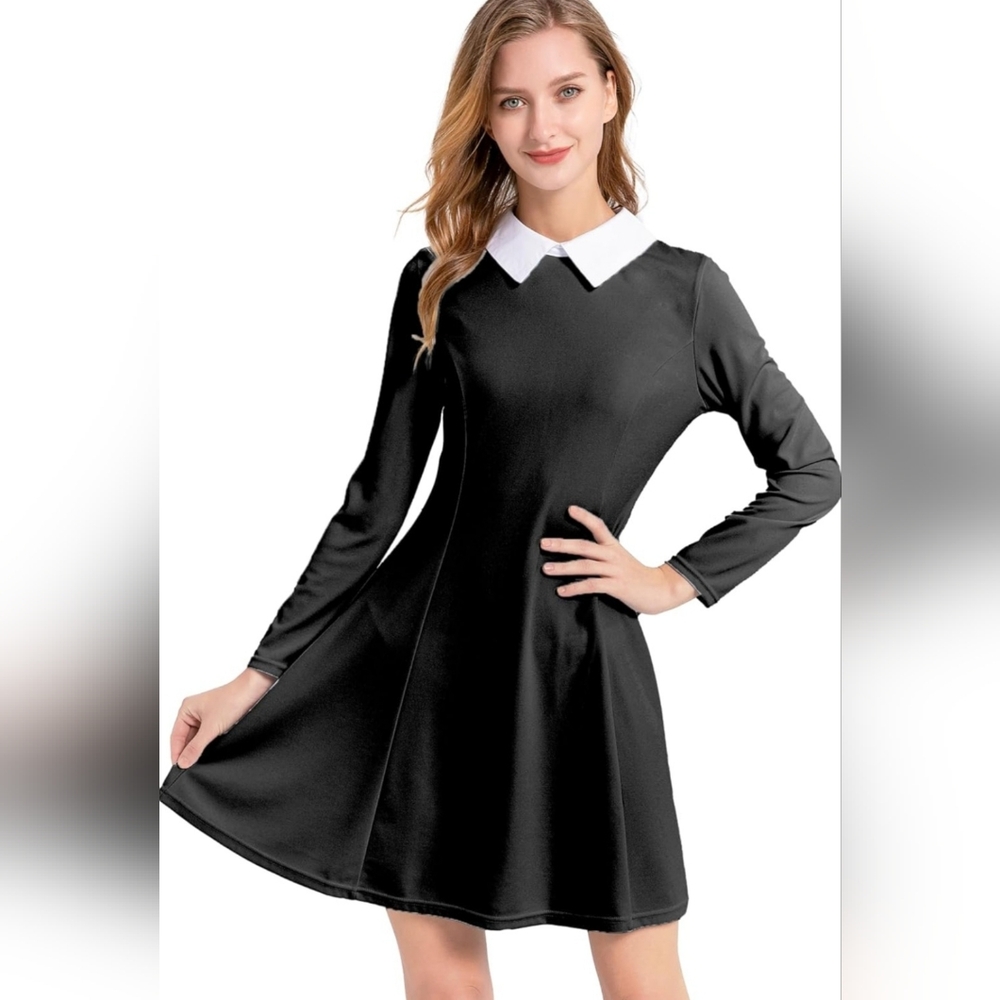 Guberry Peter Pan Collar Skater Skirt Dress Medium NWOT ❤️
